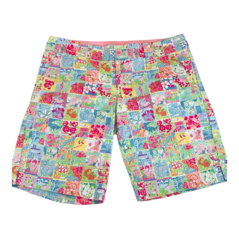 Lilly Pulitzer Chipper Shorts State of Mind long Bermuda Size 4